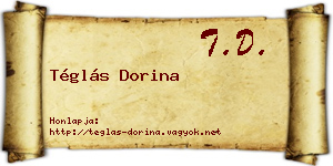 Téglás Dorina névjegykártya